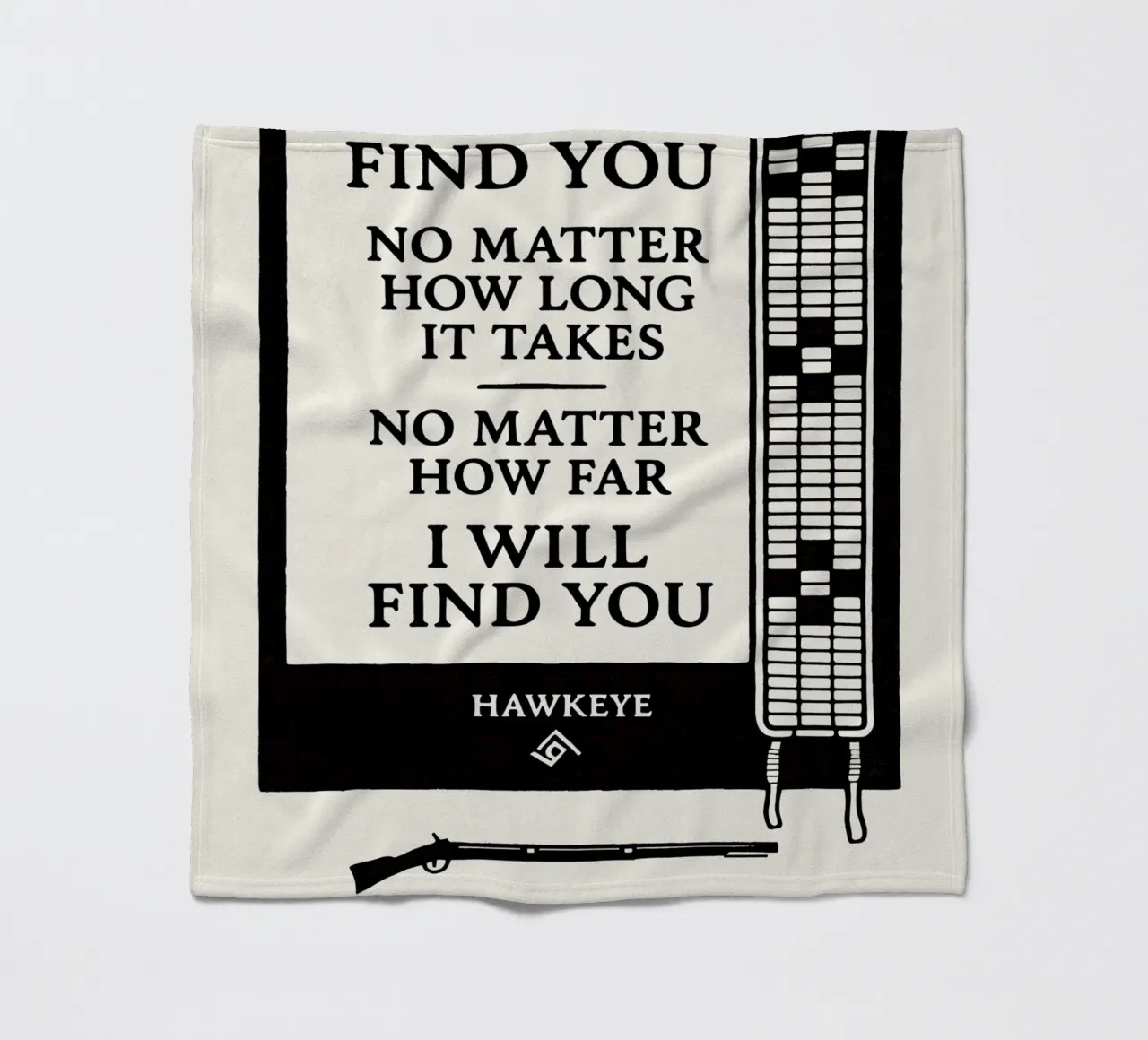 The Last Of The Mohicans Print coperta in pile da MoviesArt