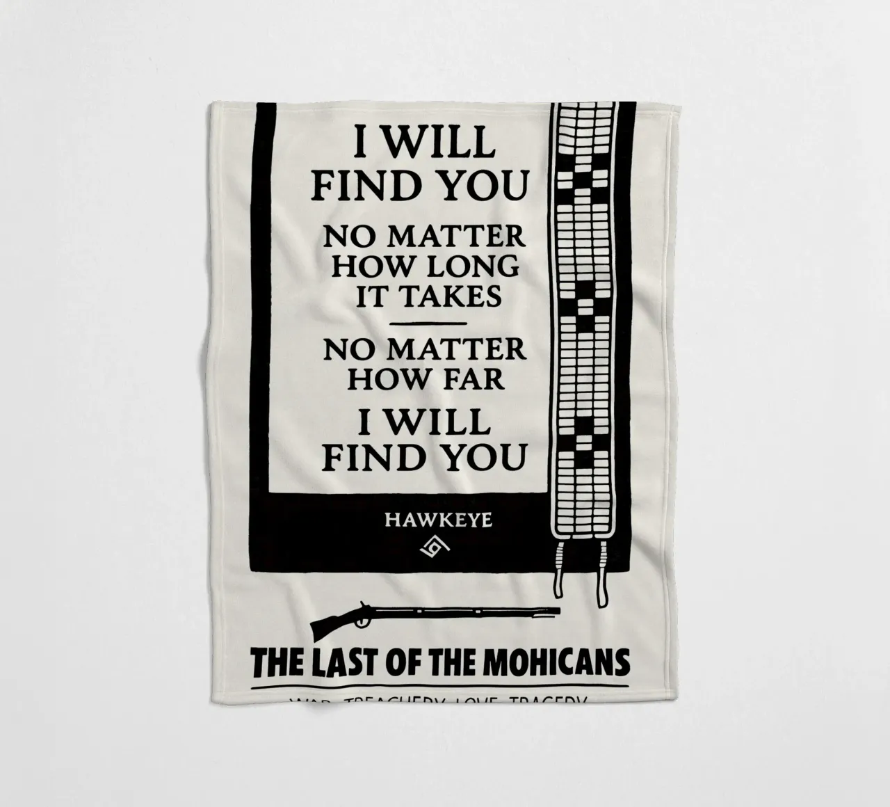 The Last Of The Mohicans Print coperta in pile da MoviesArt