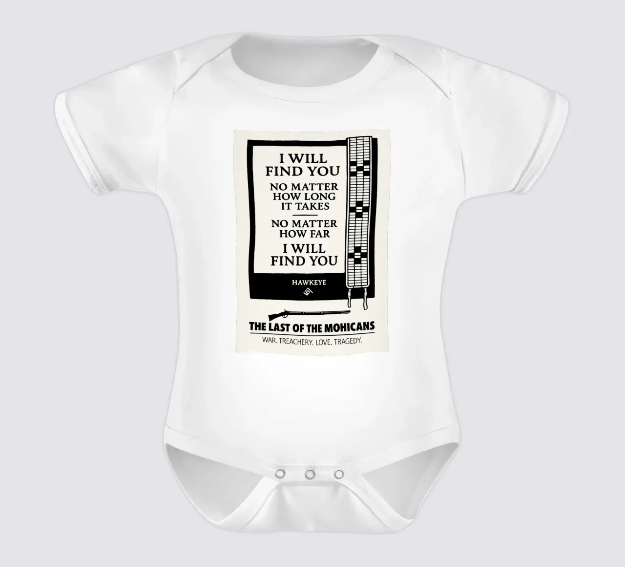 The Last Of The Mohicans Print body neonato maniche corte da MoviesArt