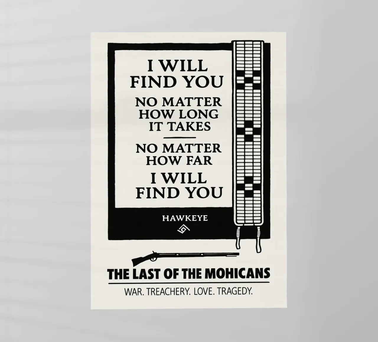 The Last Of The Mohicans Print pellicola backlit da MoviesArt