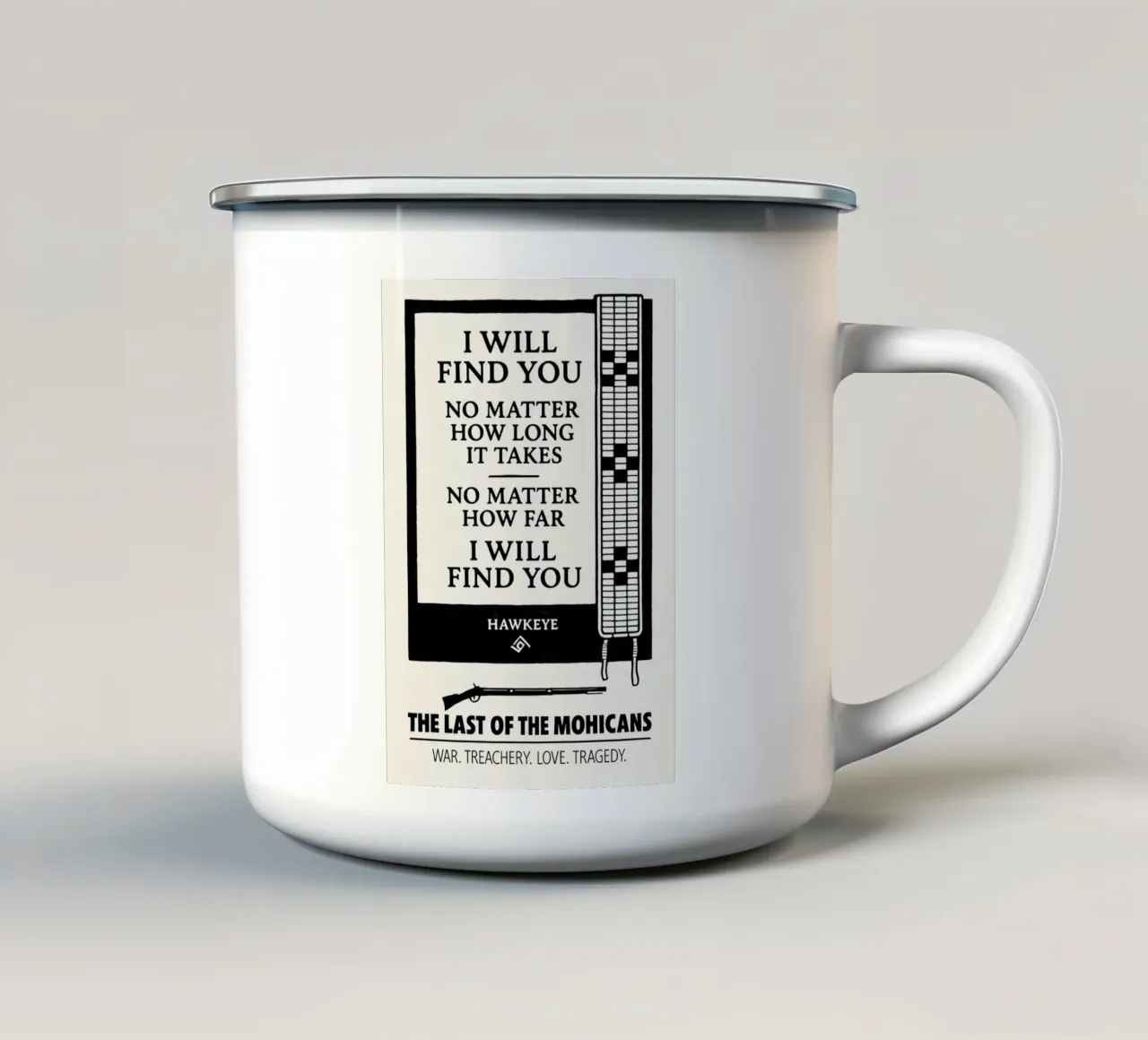 The Last Of The Mohicans Print tazza in smalto da MoviesArt
