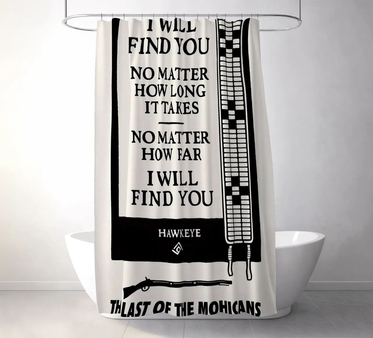 The Last Of The Mohicans Print tenda da doccia da MoviesArt