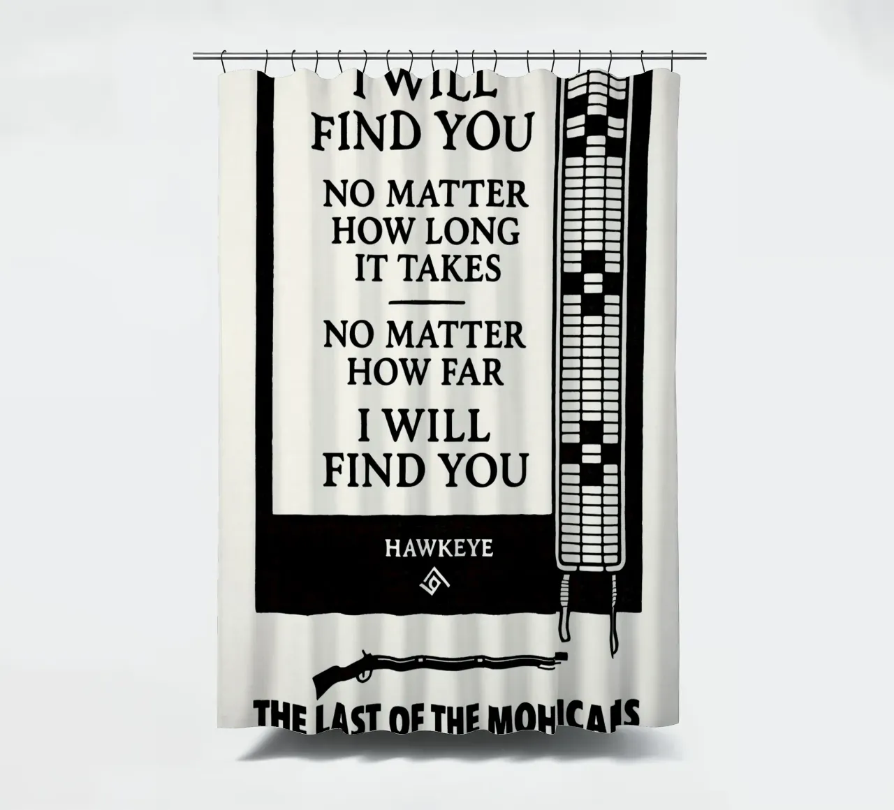 The Last Of The Mohicans Print tenda da doccia da MoviesArt