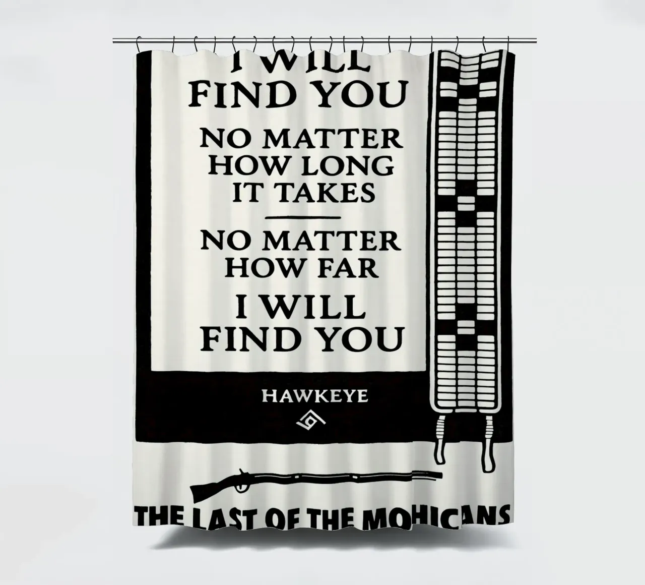 The Last Of The Mohicans Print tenda da doccia da MoviesArt