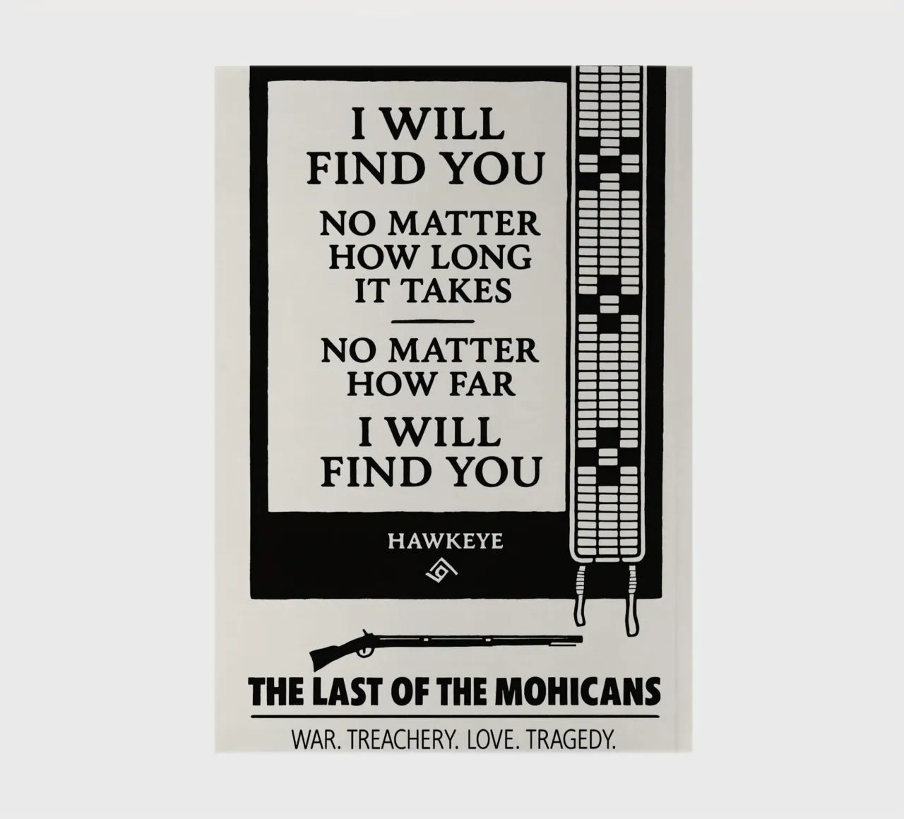 The Last Of The Mohicans Print diario da MoviesArt