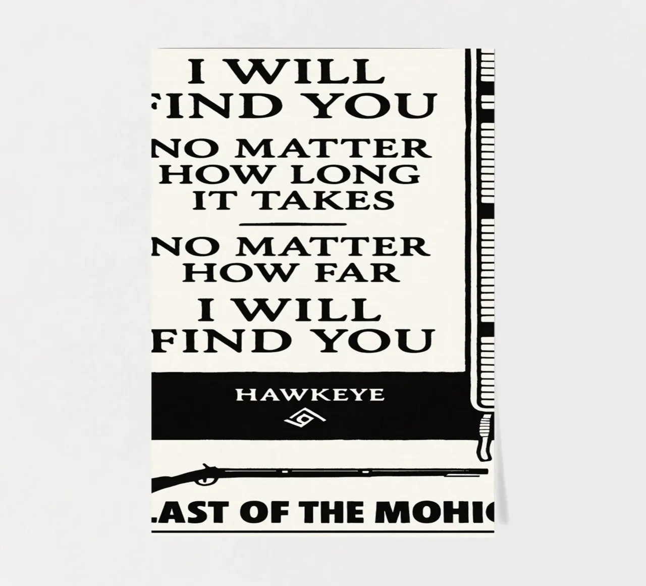 The Last Of The Mohicans Print foglio adesivo da MoviesArt