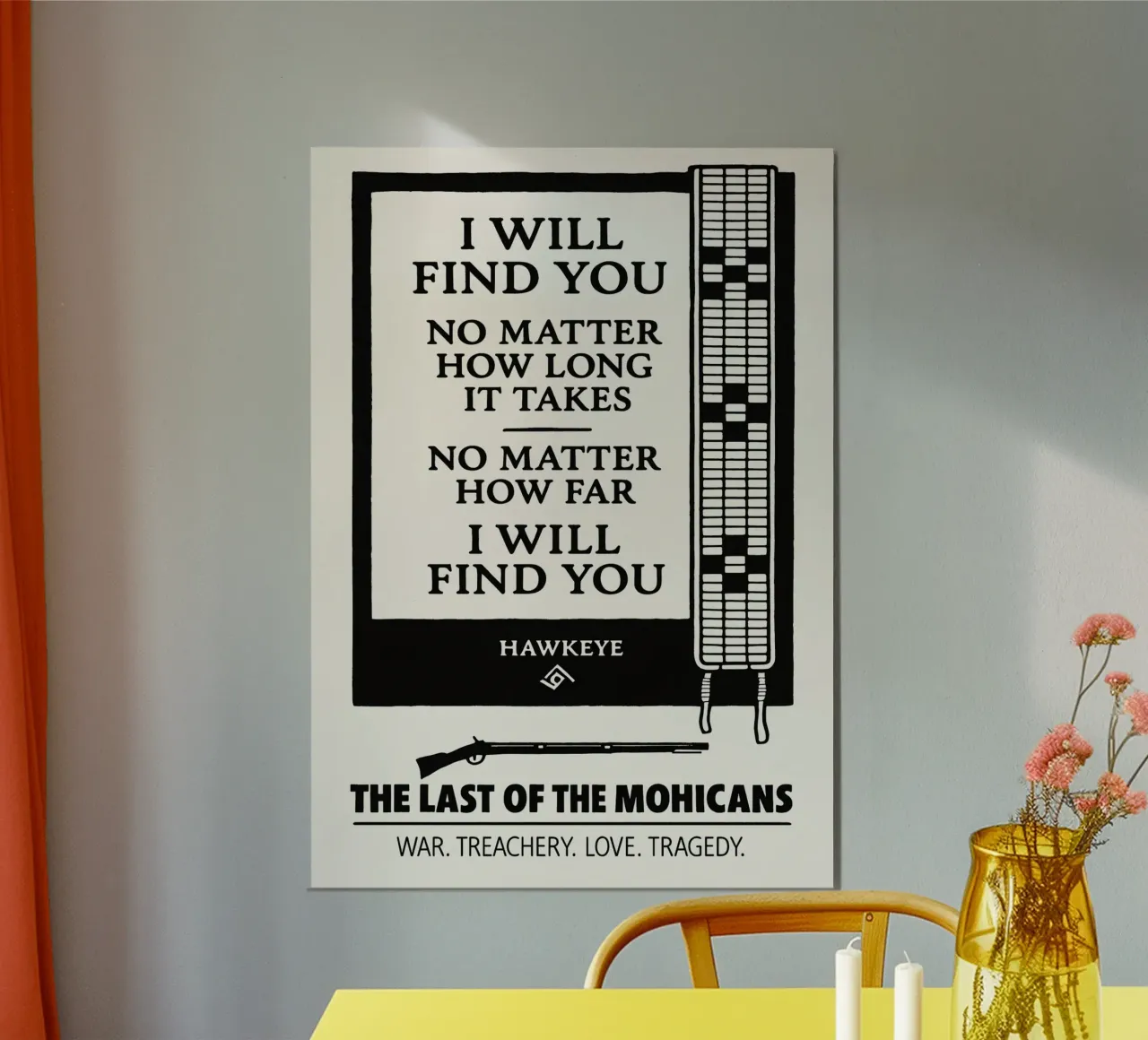 The Last Of The Mohicans Print alluminio dibond da MoviesArt