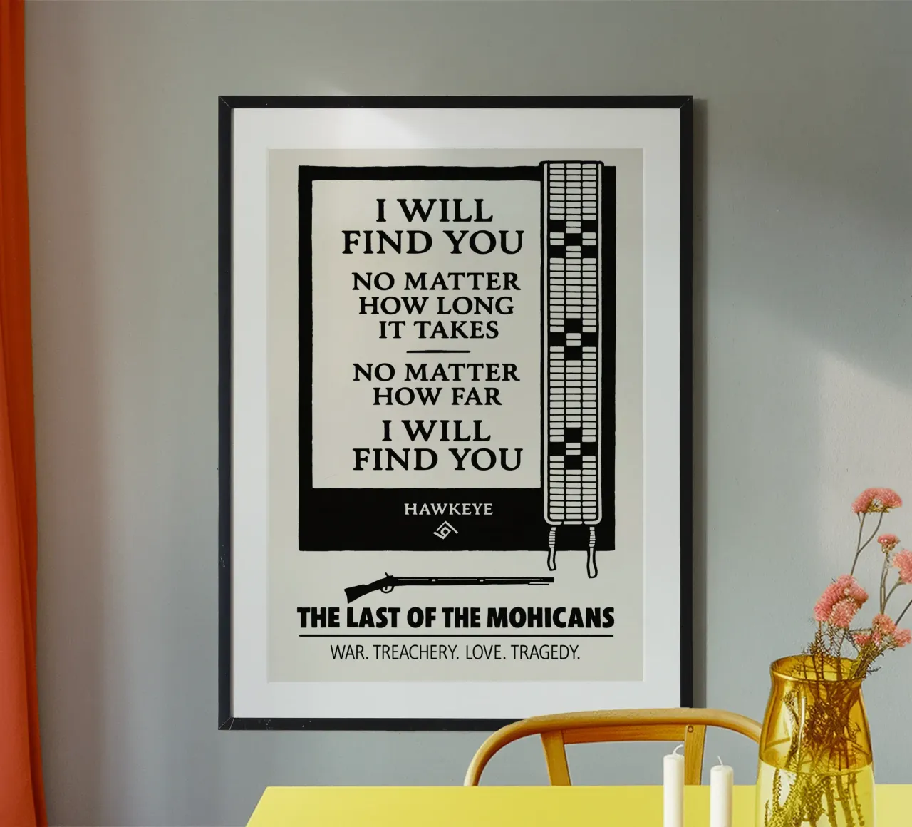 The Last Of The Mohicans Print poster da MoviesArt