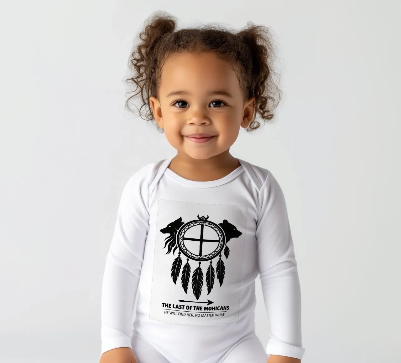 The Last Of The Mohicans Print body neonato maniche lunghe da MoviesArt