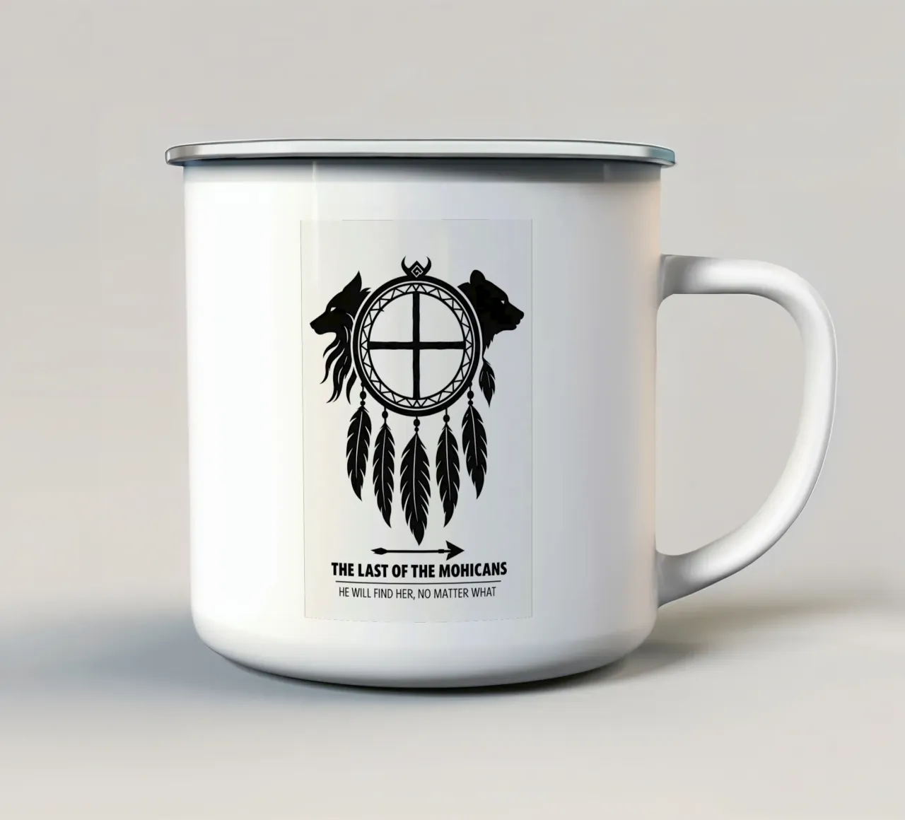 The Last Of The Mohicans Print tazza in smalto da MoviesArt