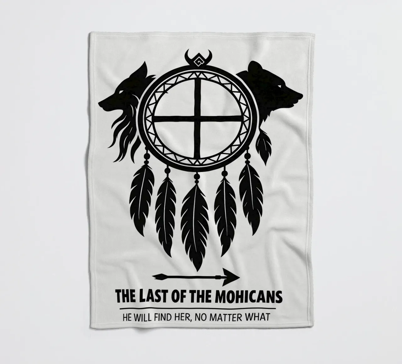 The Last Of The Mohicans Print coperta in pile da MoviesArt