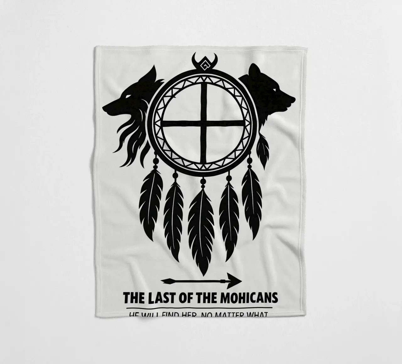 The Last Of The Mohicans Print coperta in pile da MoviesArt