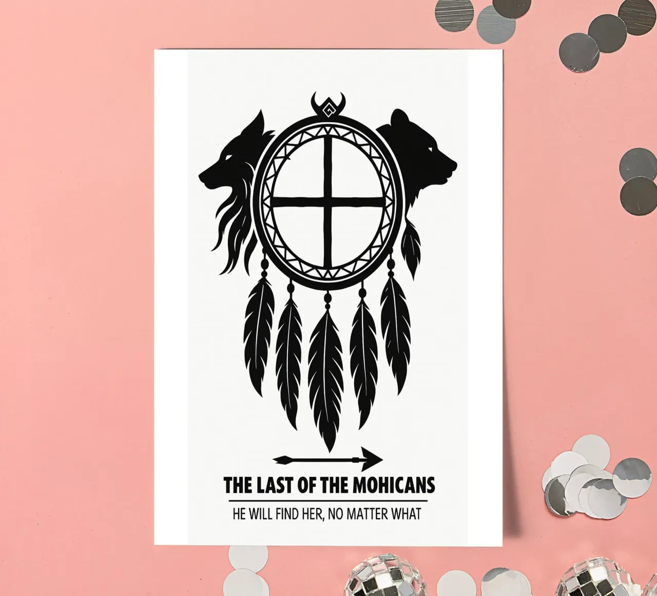 The Last Of The Mohicans Print foglio adesivo da MoviesArt