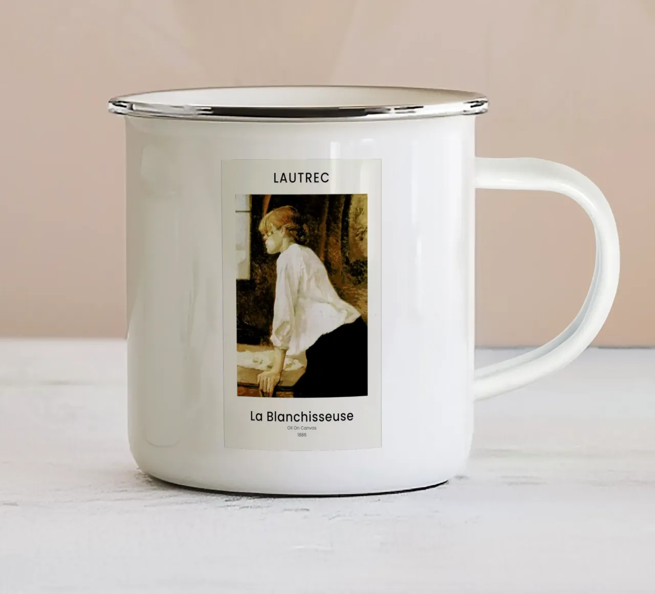 Toulouse-Lautrec -  The Laundress tazza in smalto da Vintage by JUNIQE