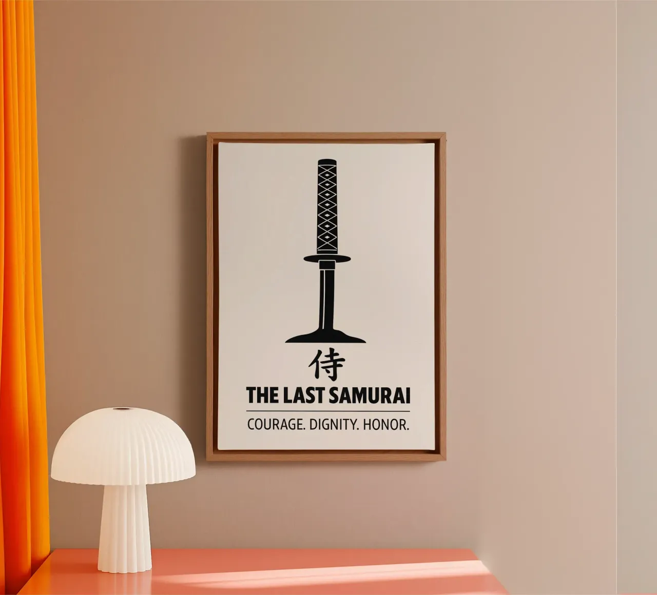 The Last Samurai Print tela con Cornice a cassetta da MoviesArt