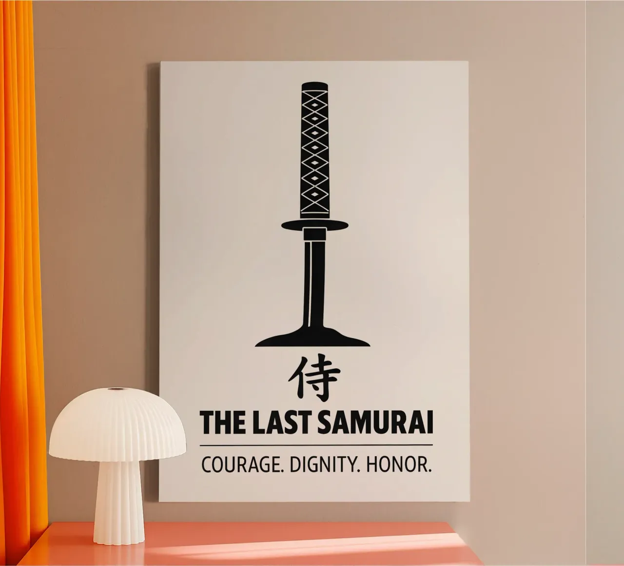 The Last Samurai Print tela con Cornice a cassetta da MoviesArt
