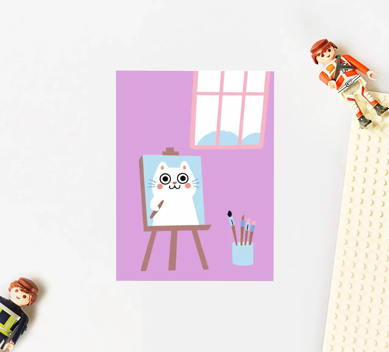 Cat Painting sticker by TRENDY POSTER SHOP