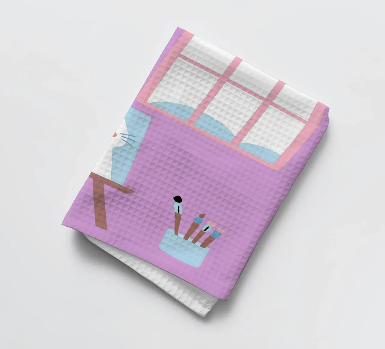 Cat Painting tea towel by TRENDY POSTER SHOP