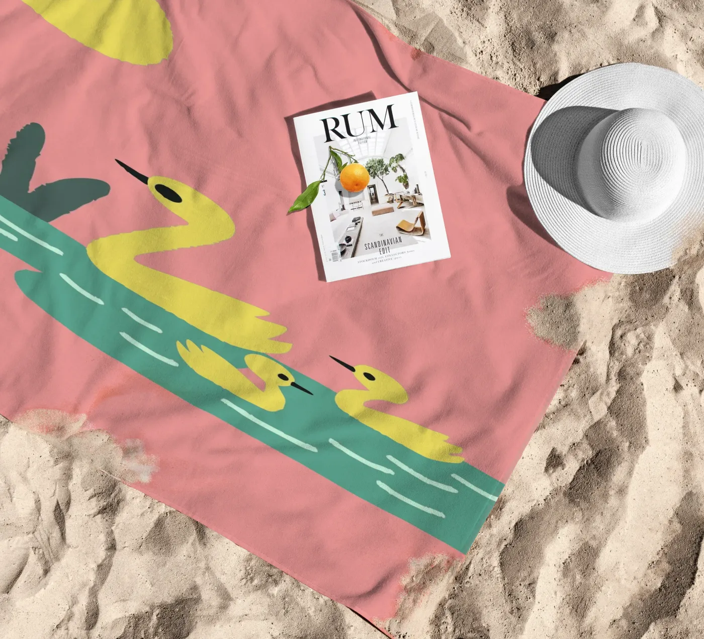 Eend Gans strandhanddoek van TRENDY POSTER SHOP