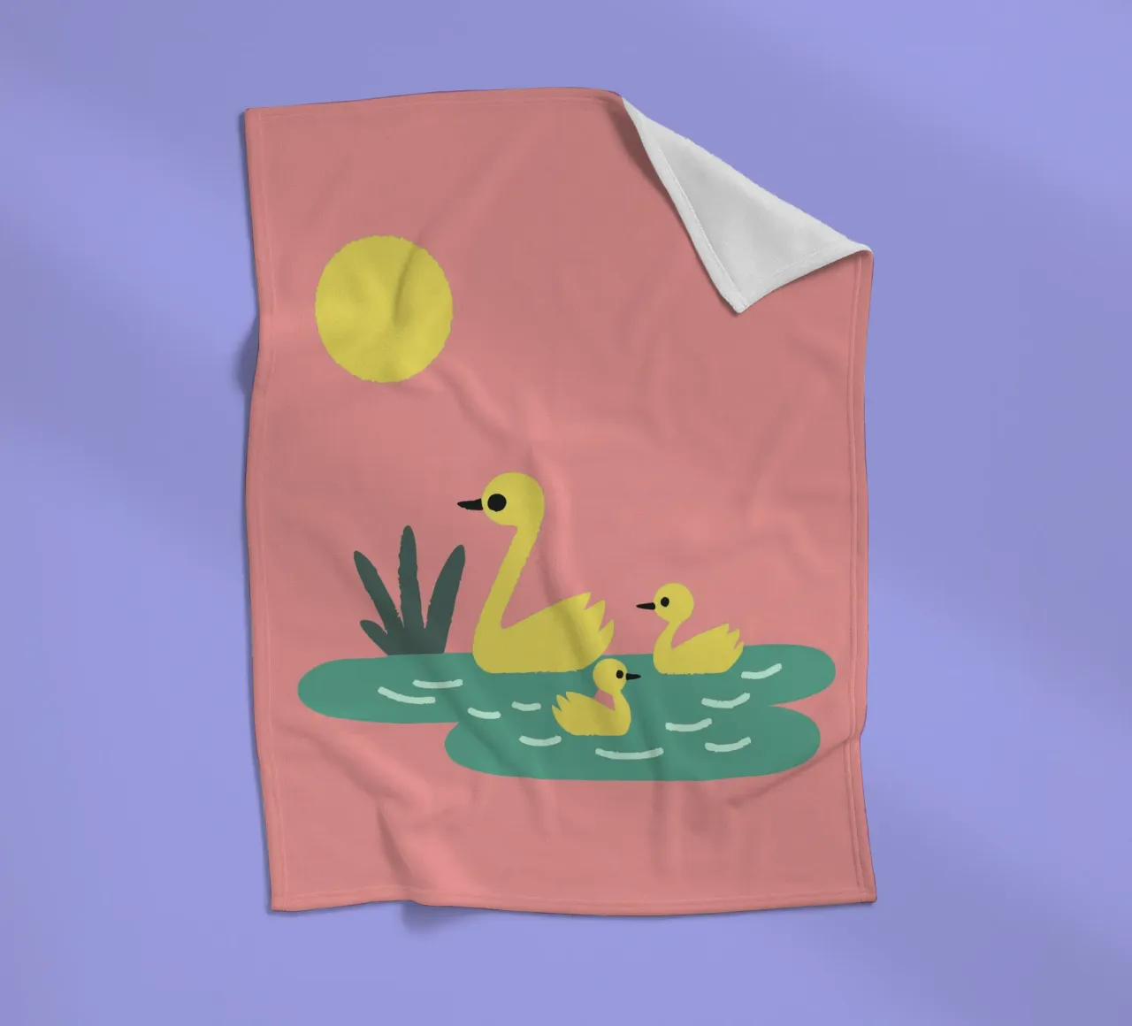 Eend Gans fleecedeken van TRENDY POSTER SHOP