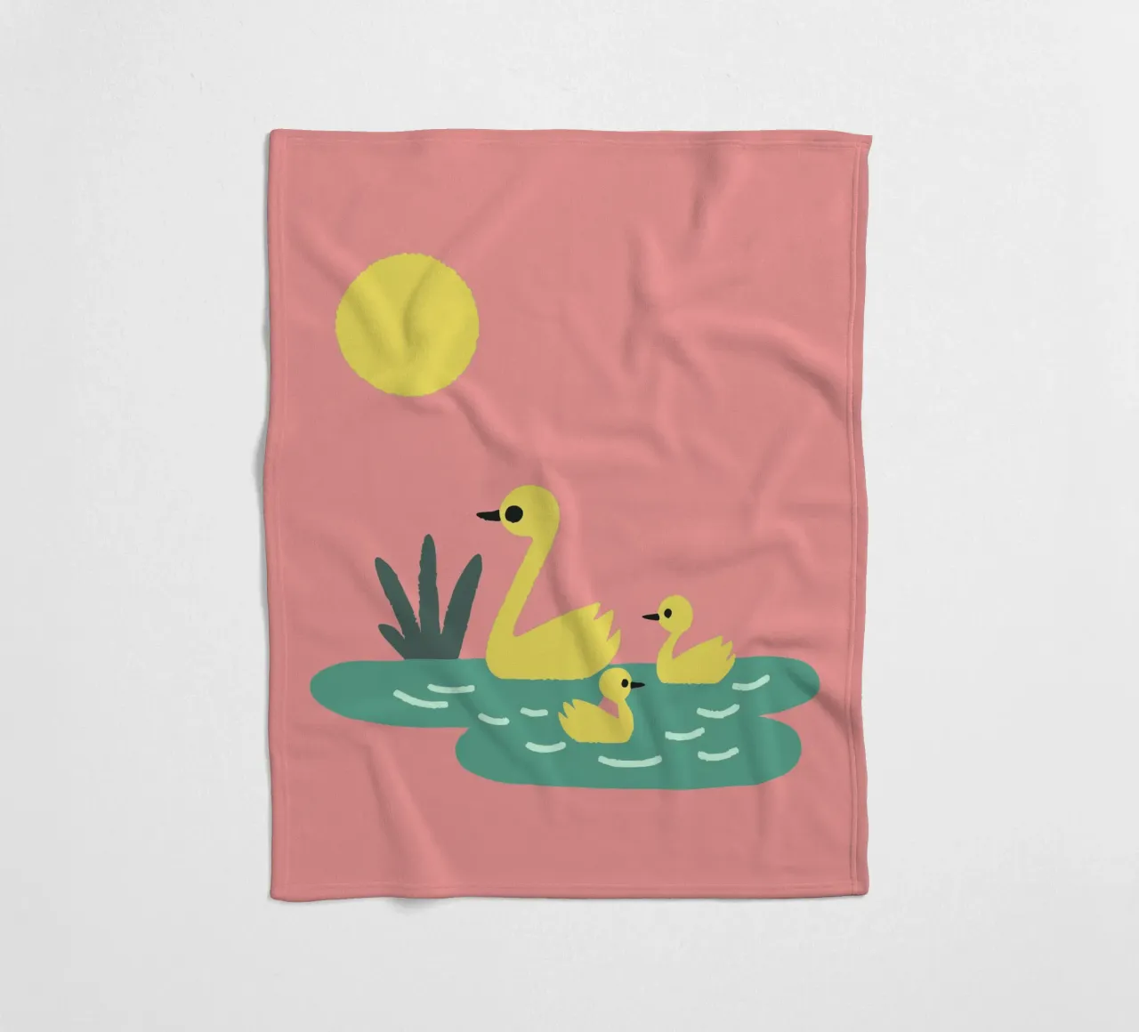 Eend Gans fleecedeken van TRENDY POSTER SHOP