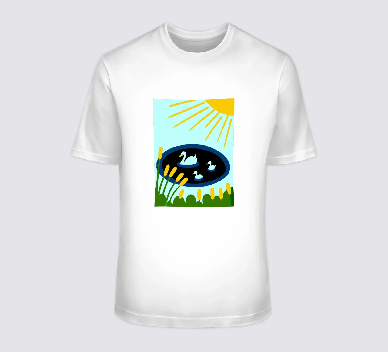 Eenden in de zon t-shirt van TRENDY POSTER SHOP