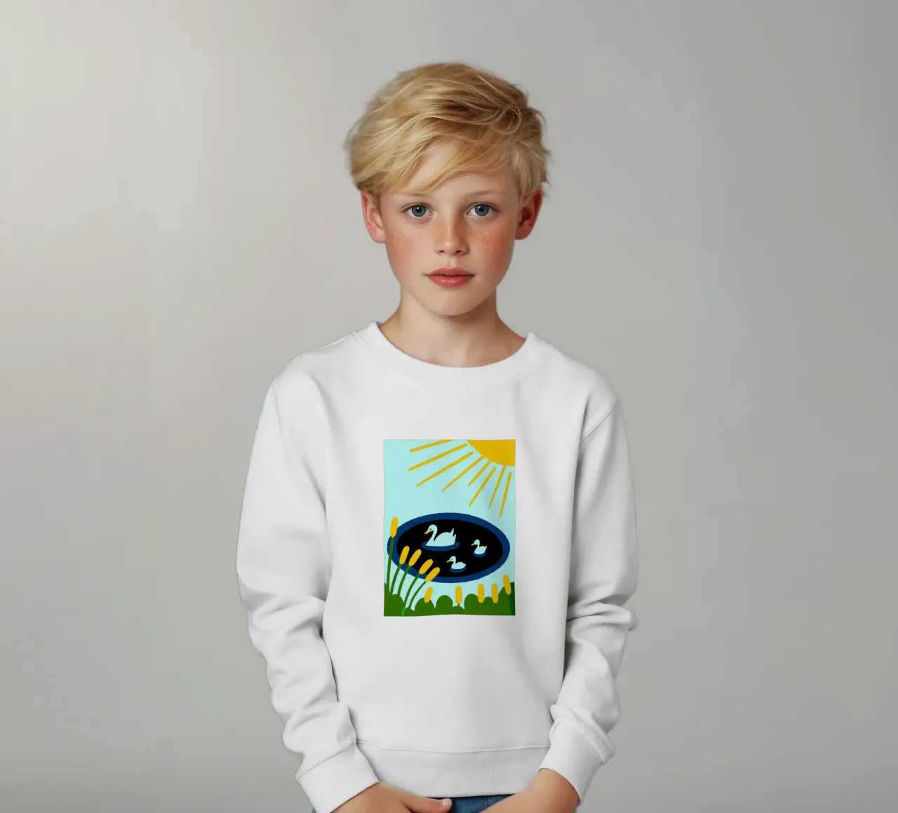 Anatre al sole felpa bambino da TRENDY POSTER SHOP