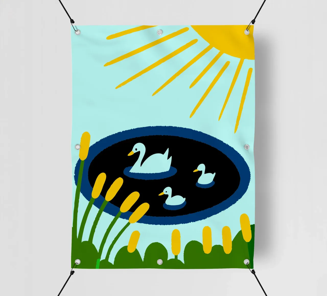 Anatre al sole telo in pvc da TRENDY POSTER SHOP