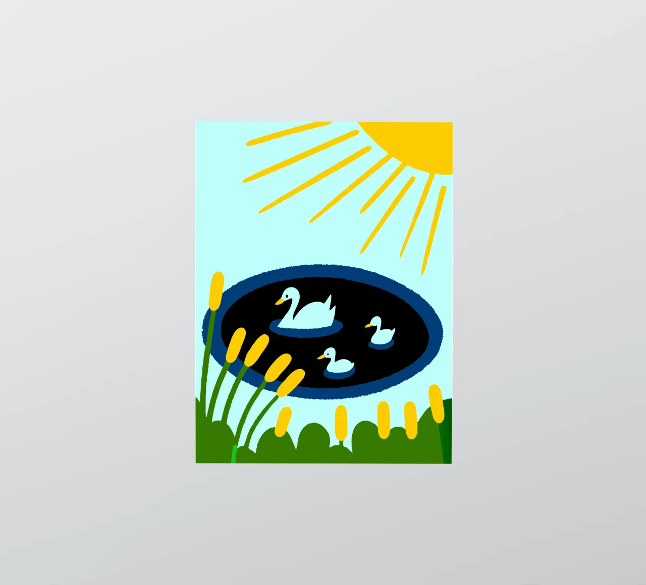 Ducks in the Sun sticker by TRENDY POSTER SHOP
