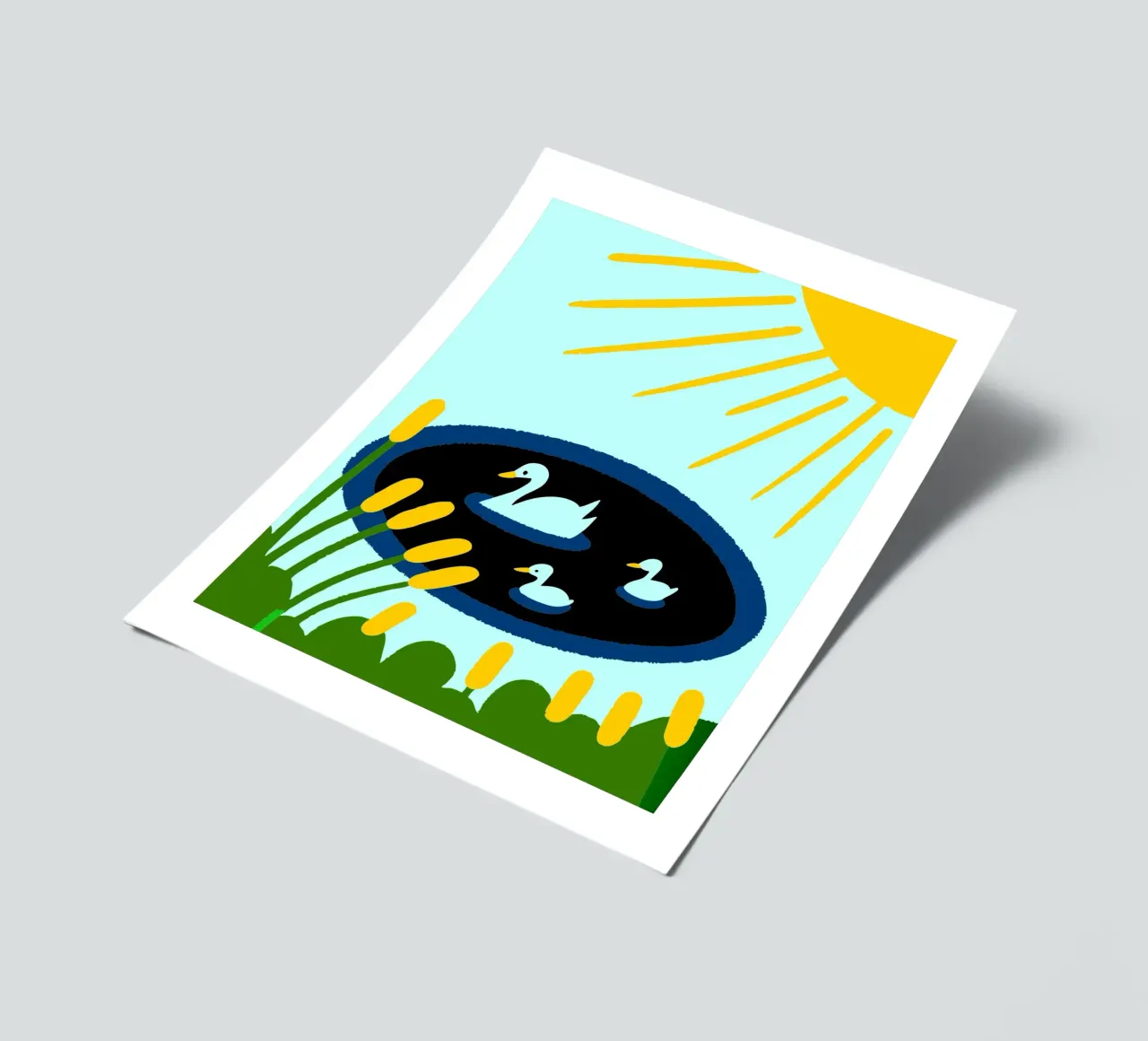 Enten in der Sonne Stickerbogen von TRENDY POSTER SHOP