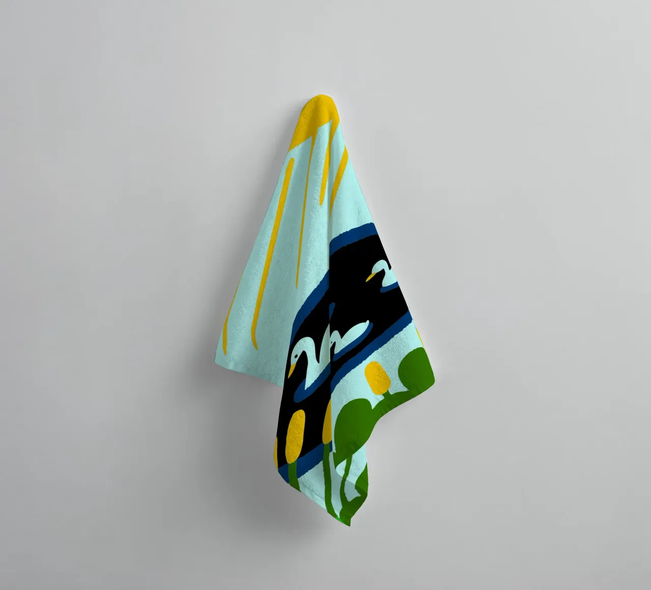 Anatre al sole asciugamano da bagno da TRENDY POSTER SHOP