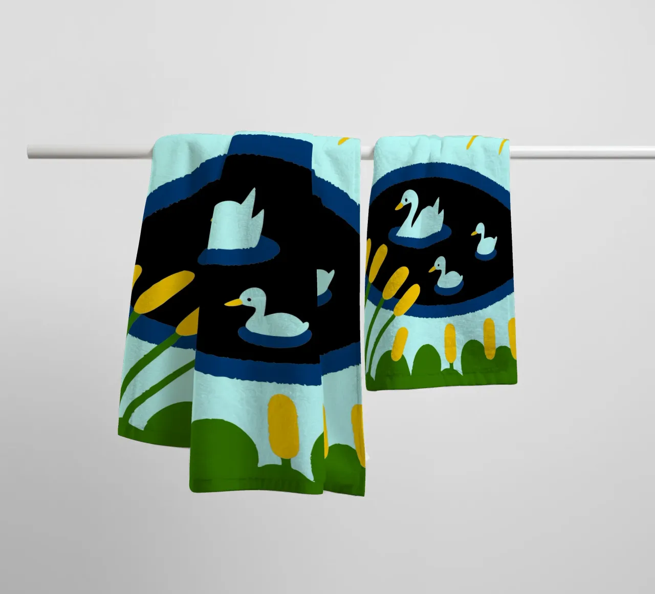 Anatre al sole asciugamano da bagno da TRENDY POSTER SHOP