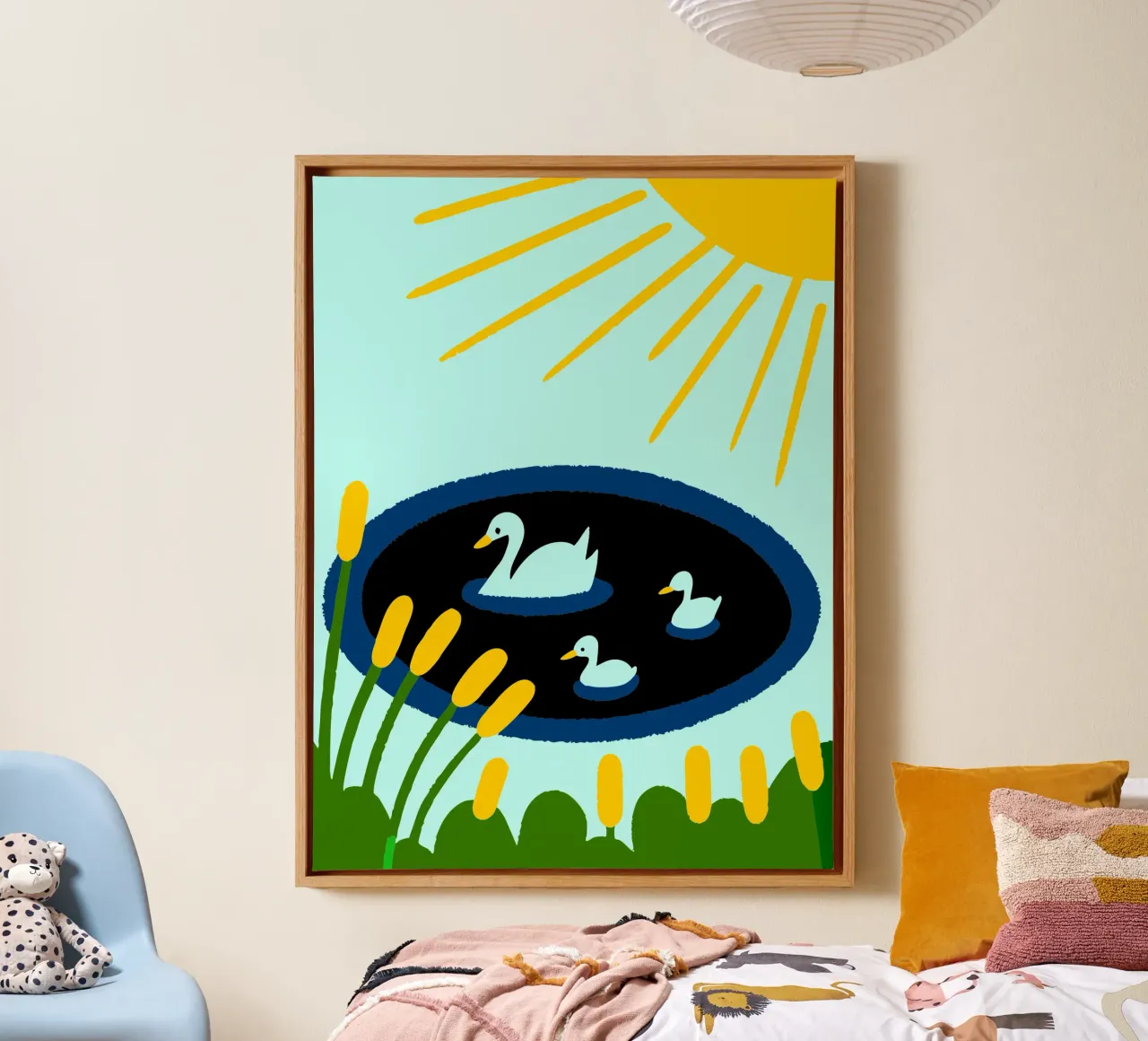 Ducks in the Sun canvas by TRENDY POSTER SHOP