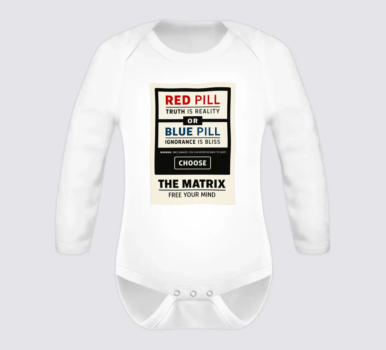 The Matrix Print body neonato maniche lunghe da MoviesArt