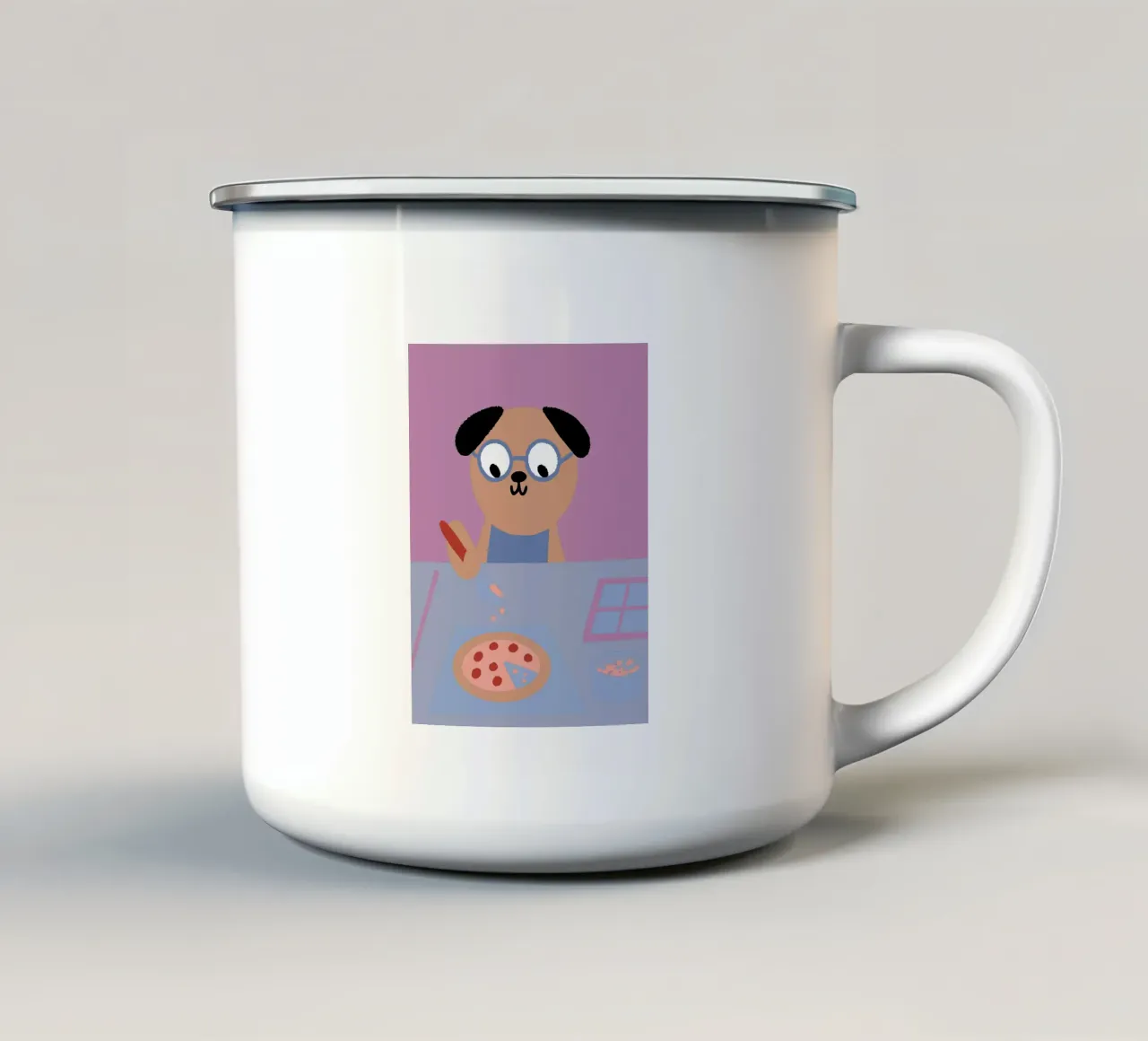 Pittura di cani tazza in smalto da TRENDY POSTER SHOP