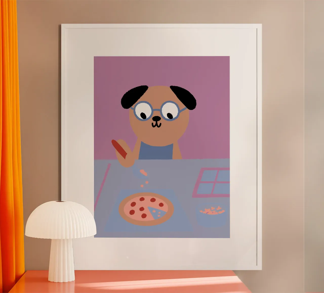 Pittura di cani poster con telaio in alluminio da TRENDY POSTER SHOP