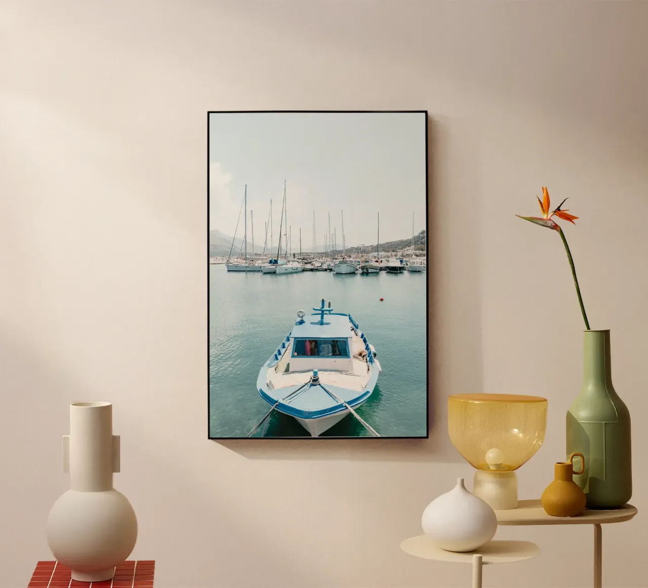 Boat in a port in Sicily plexiglass da photolovers