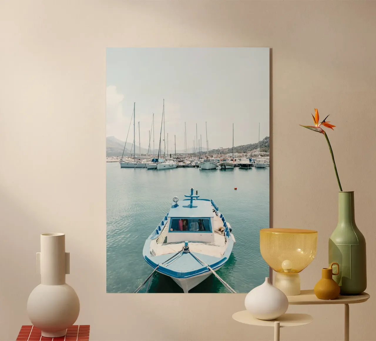 Boat in a port in Sicily plexiglass da photolovers