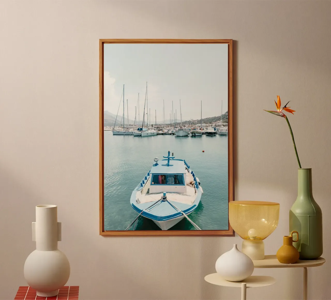 Boat in a port in Sicily alluminio dibond da photolovers