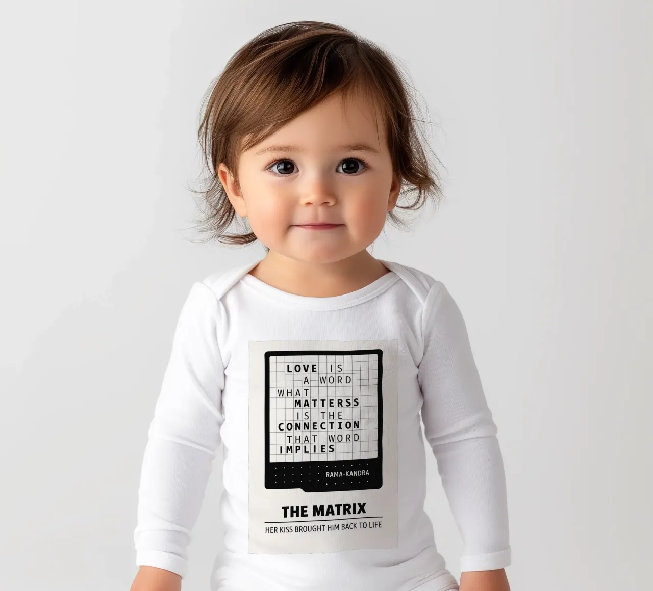The Matrix Print body neonato maniche lunghe da MoviesArt