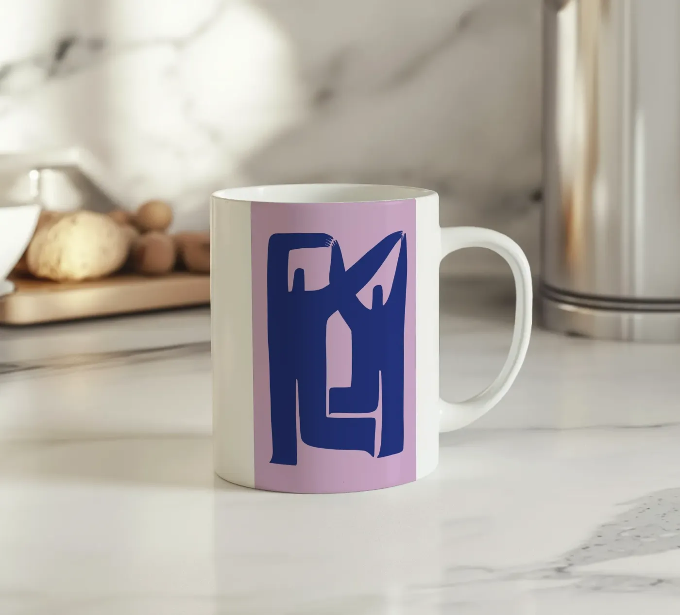 Geometric Dance ceramic mug by Pure
