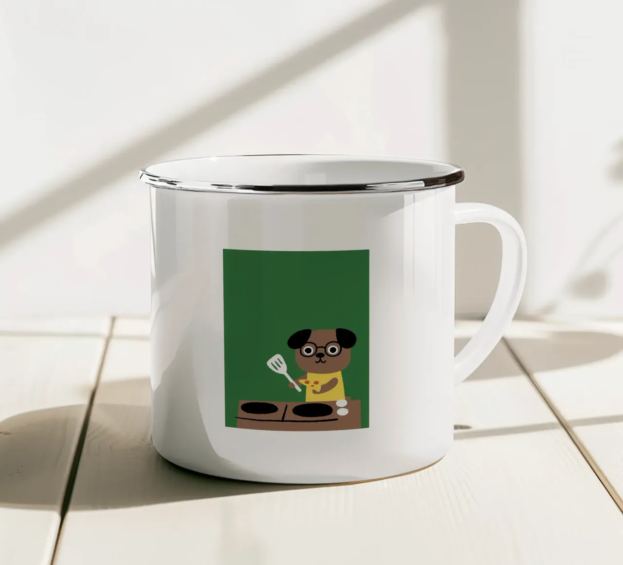Cane da cucina tazza in smalto da TRENDY POSTER SHOP
