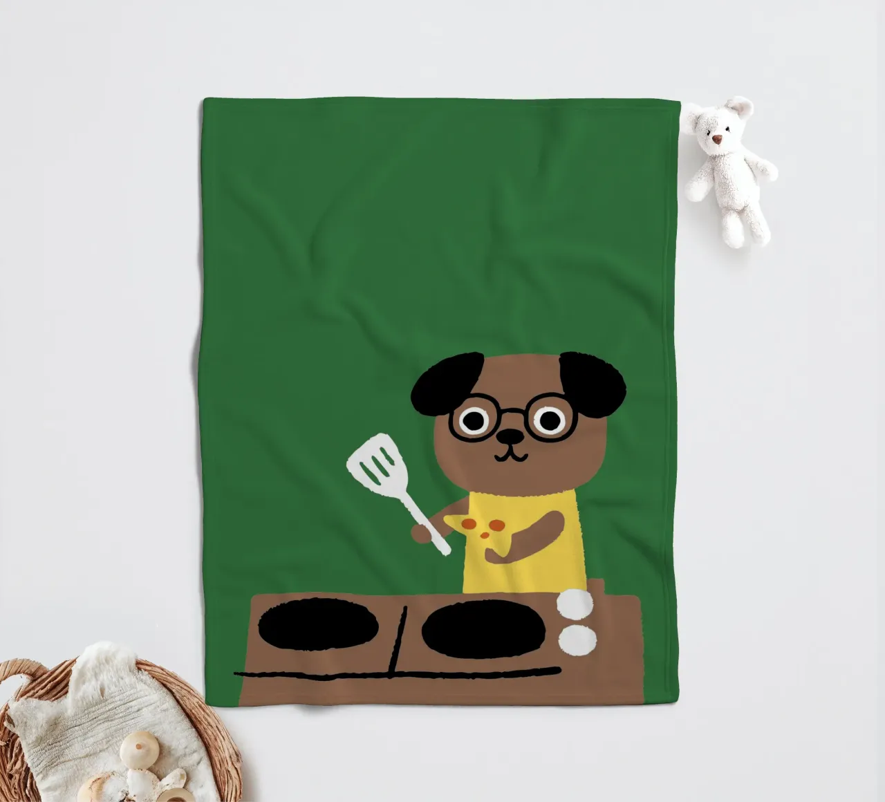 Cane da cucina coperta in pile da TRENDY POSTER SHOP