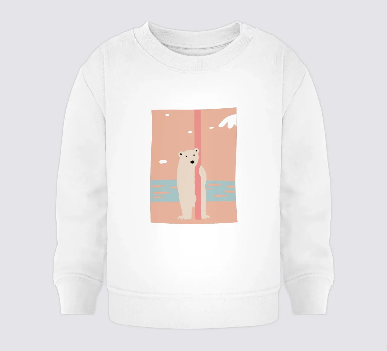 Orso polare solitario felpa neonato da TRENDY POSTER SHOP