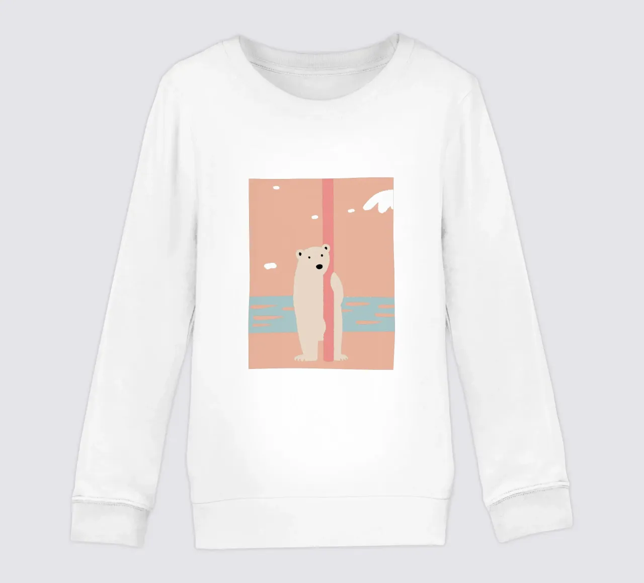 Orso polare solitario felpa bambino da TRENDY POSTER SHOP