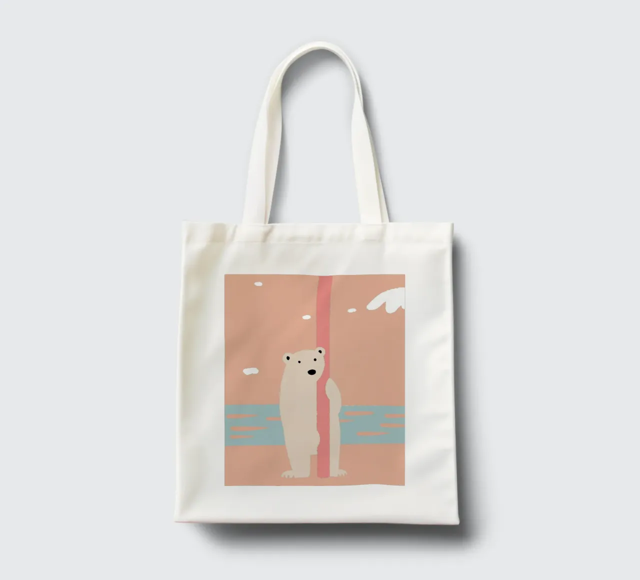 Orso polare solitario borsa in juta da TRENDY POSTER SHOP