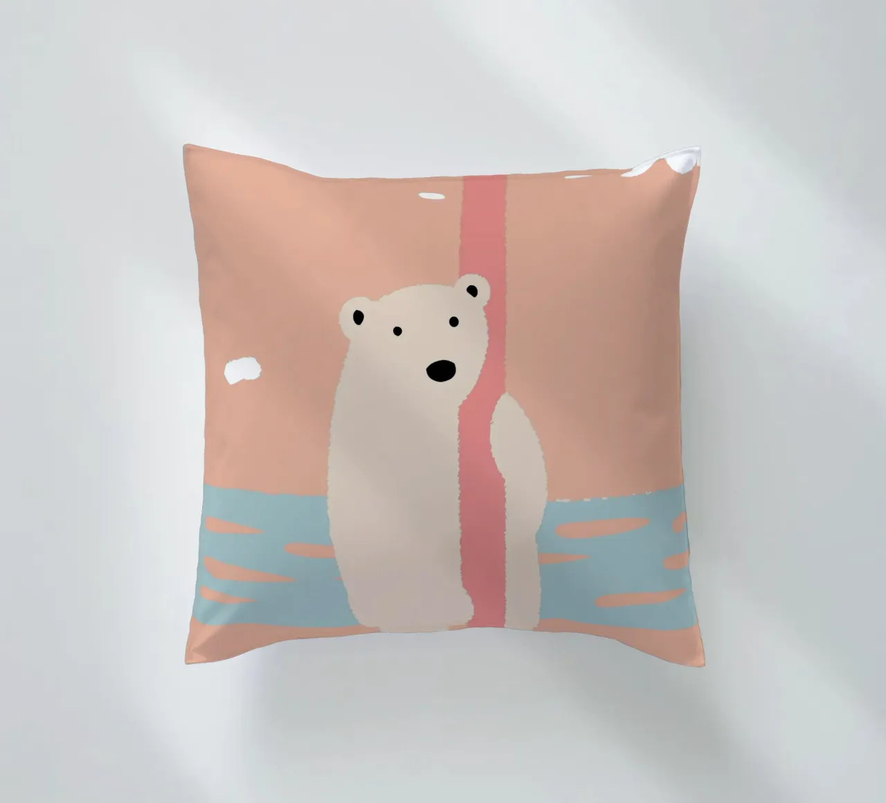 Orso polare solitario cuscino da TRENDY POSTER SHOP