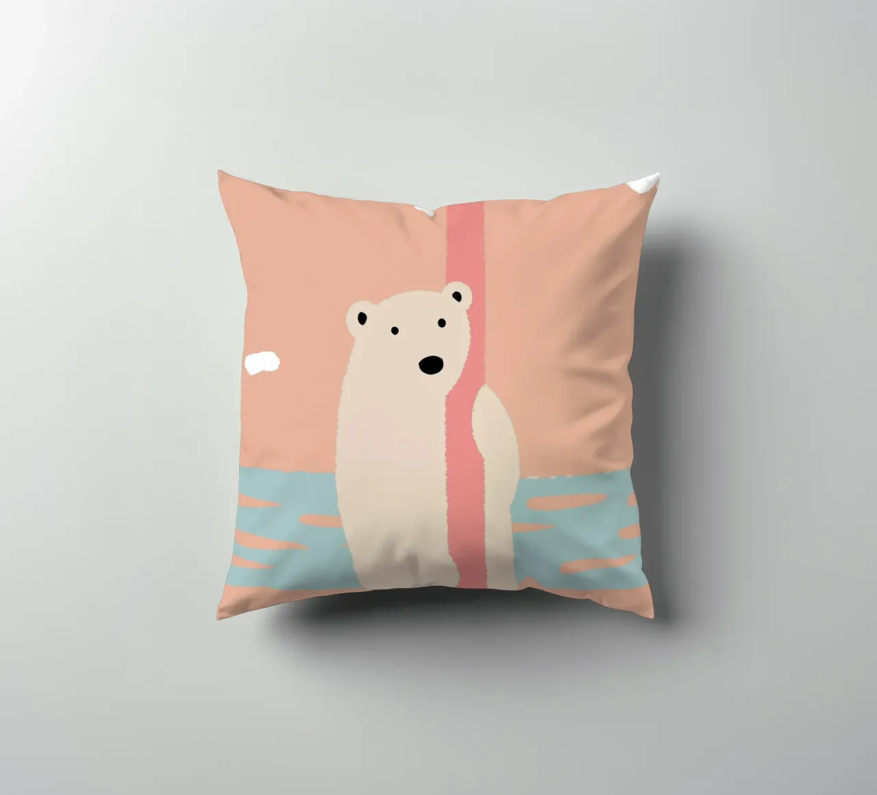 Orso polare solitario cuscino da TRENDY POSTER SHOP