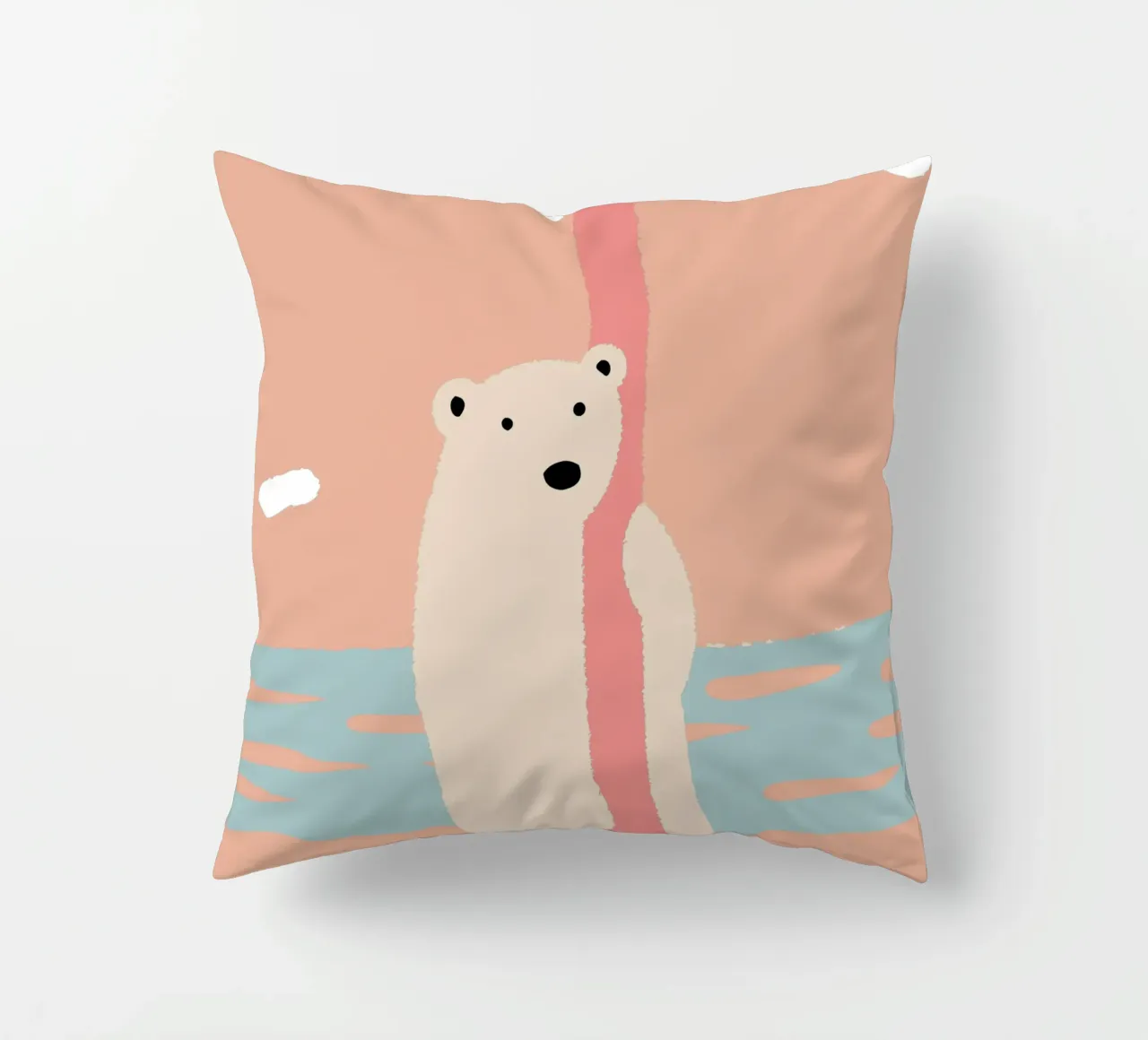 Orso polare solitario cuscino da TRENDY POSTER SHOP