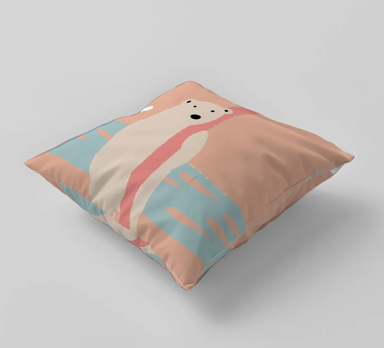 Orso polare solitario cuscino da TRENDY POSTER SHOP